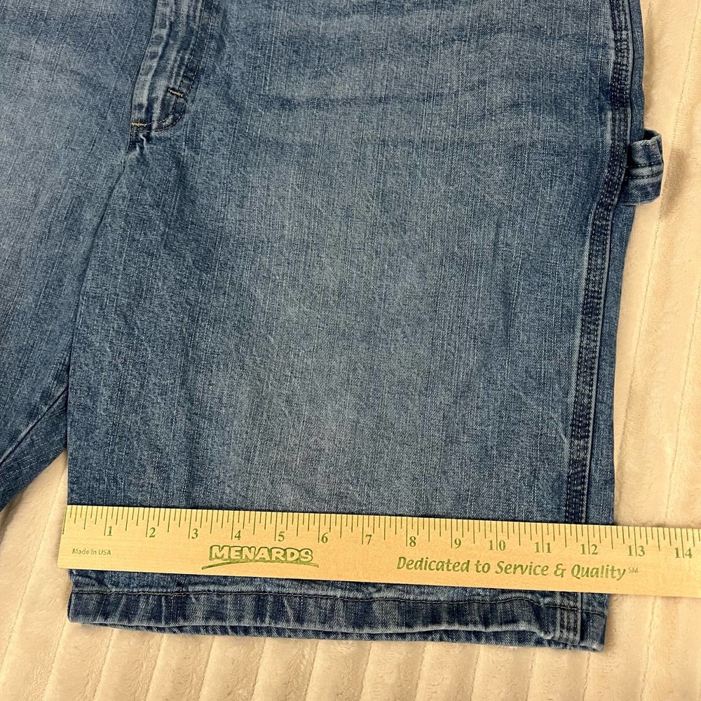 Wrangler 42 Medium Wash Carpenter Work Utility Denim Blue Jean Shorts - Picture 4 of 7